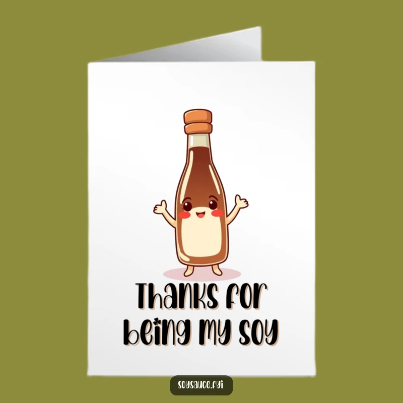 Free Printable Dancing Soy Sauce Thank You Card Funny Downloadable Gift