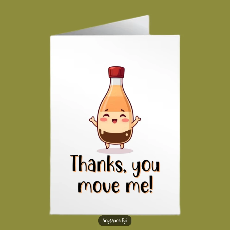 Free Printable Kawaii Soy Sauce Thank You Card: Winking Jiggy Thanks