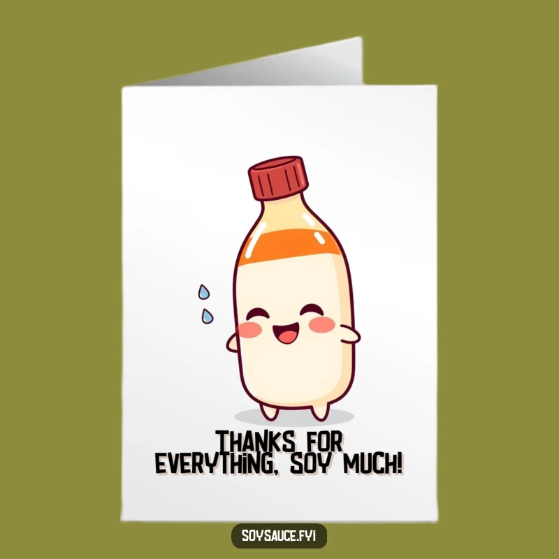 Free Printable Thank You Card: Soy Sauce Tear - Funny Downloadable