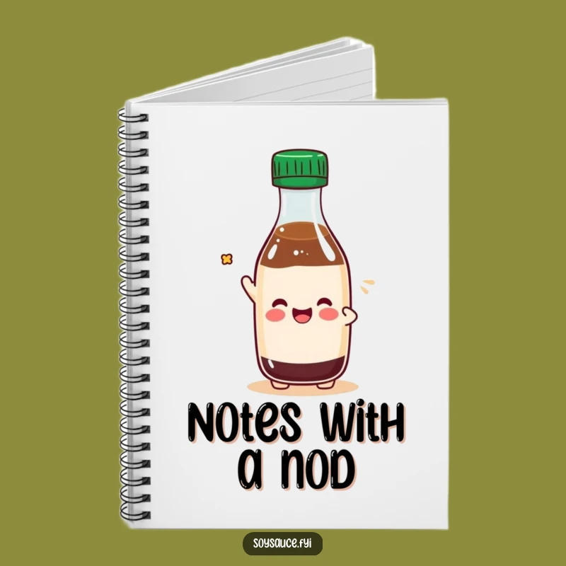 Funny Kawaii Soy Sauce Cap Tip Notebook: Record Thoughts with a Friendly Nod