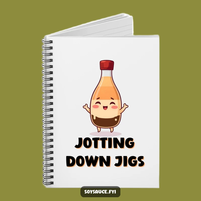 Funny Kawaii Soy Sauce Notebook: Jot Down Moves with a Winking Jigging Bottle