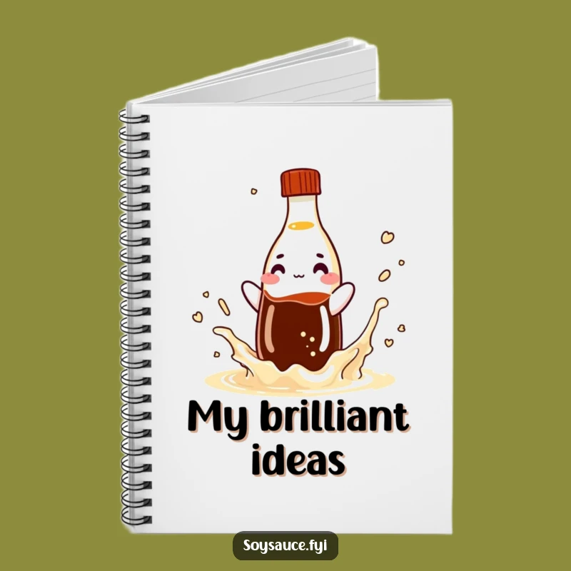 Funny Soy Sauce Splash Notebook: Lined Journal for Saucy Ideas Gift