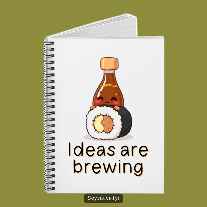 Funny Sushi Notebook: Giggling Soy Sauce for Notes, Perfect Gift