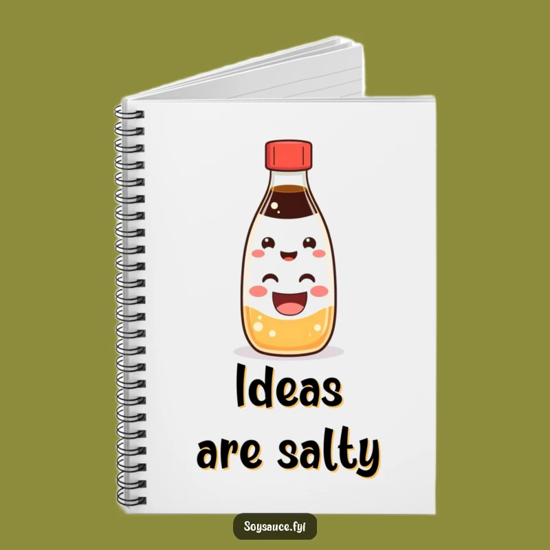 Funny Kawaii Soy Sauce Notebook: Jot Down Happy Thoughts Daily