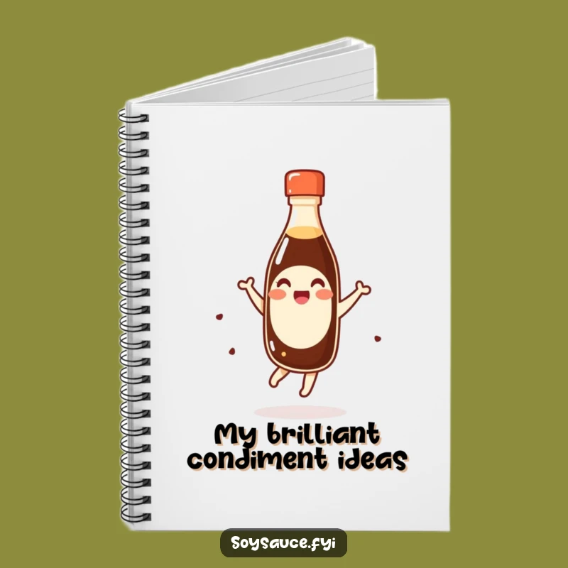 Funny Giggling Soy Sauce Pirouette Notebook - Jot Down LOLs!