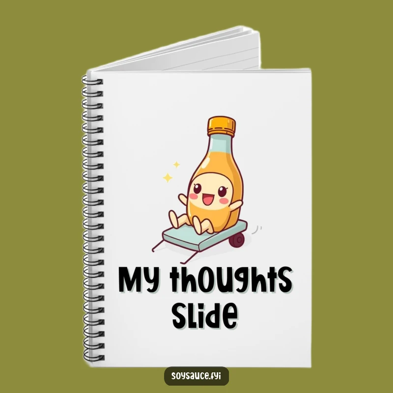 Funny Playful Soy Sauce Notebook: Sliding Journal, Humorous Gift for Ideas
