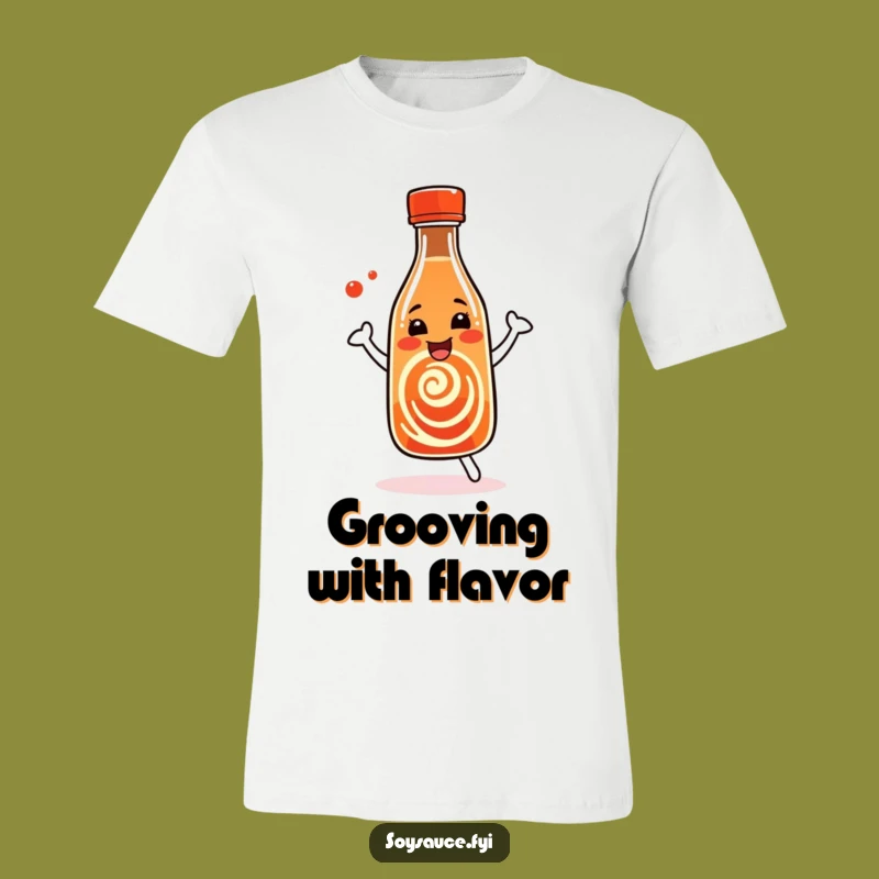 Funny Groovy Soy Sauce T-Shirt: Dancing Bottle, Unique Humorous Gift Apparel