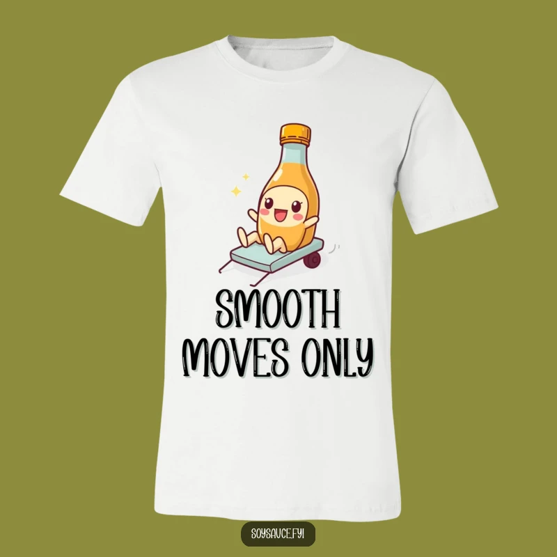 Funny Sliding Soy Sauce T-Shirt: Silly Character, Unique Humorous Gift Apparel