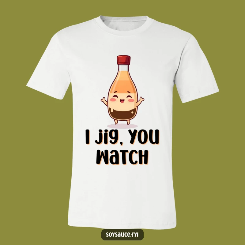 Funny Kawaii Soy Sauce T-Shirt: Winking Bottle Jigging, Hilarious Dance Tee