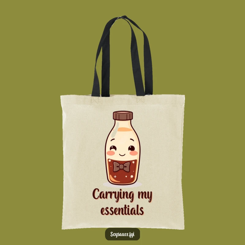 Funny Soy Sauce Bow Tie Tote Bag: Carry Your Laughs in Style and Convenience