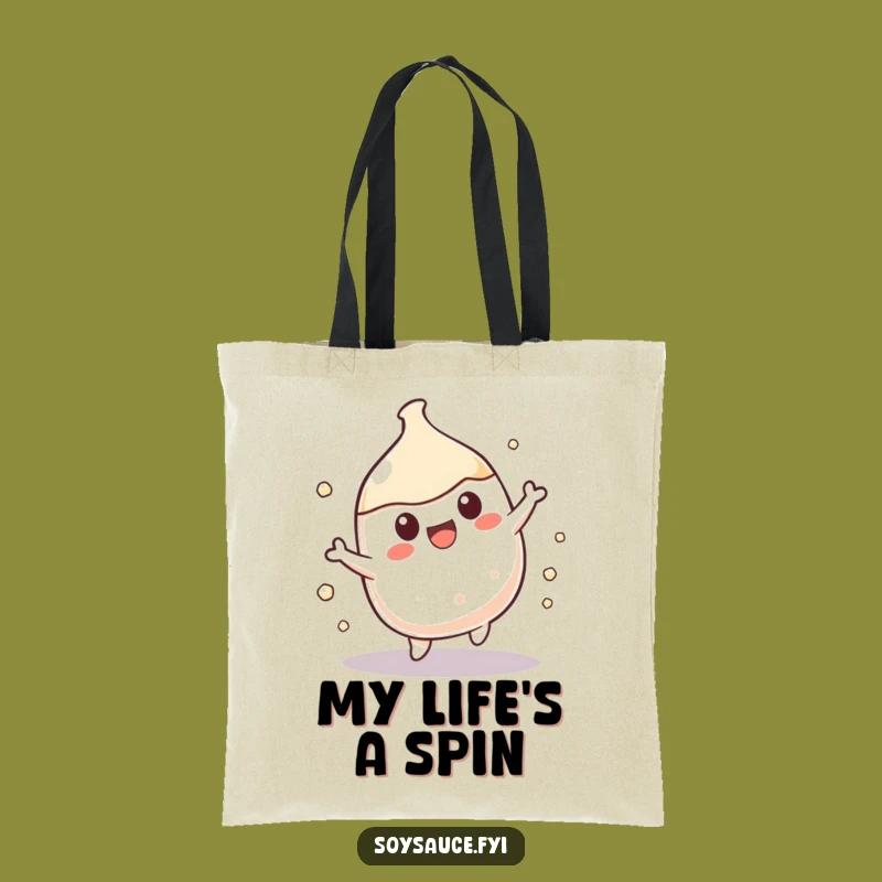 Funny Kawaii Soy Sauce Spin Tote Bag: Carry Your Fun and Essentials