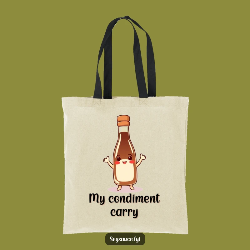 Funny Soy Sauce Bottle Tote Bag: Carry Your Flavor and Fun!
