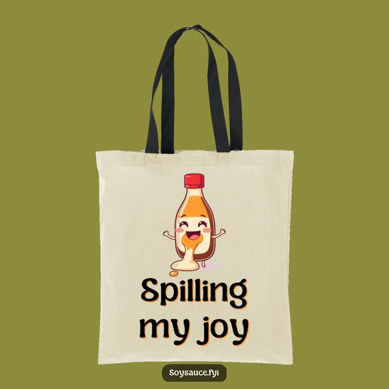 Funny Glee Spill Soy Sauce Tote Bag: Carry Your Enthusiasm and a Little Mess with Humor